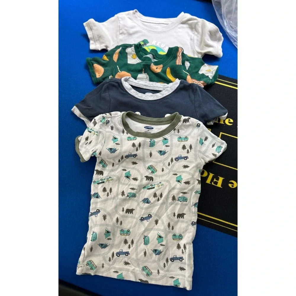 Lot of 14 Boys Size 5T Pajamas PJs Old Navy sleep shorts shirts pants